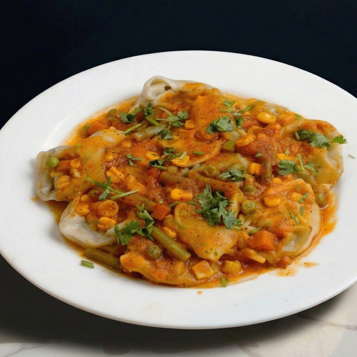 Vegetarian Aushak Entree.