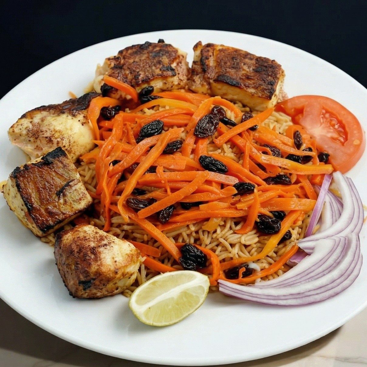 Salmon Kabob.