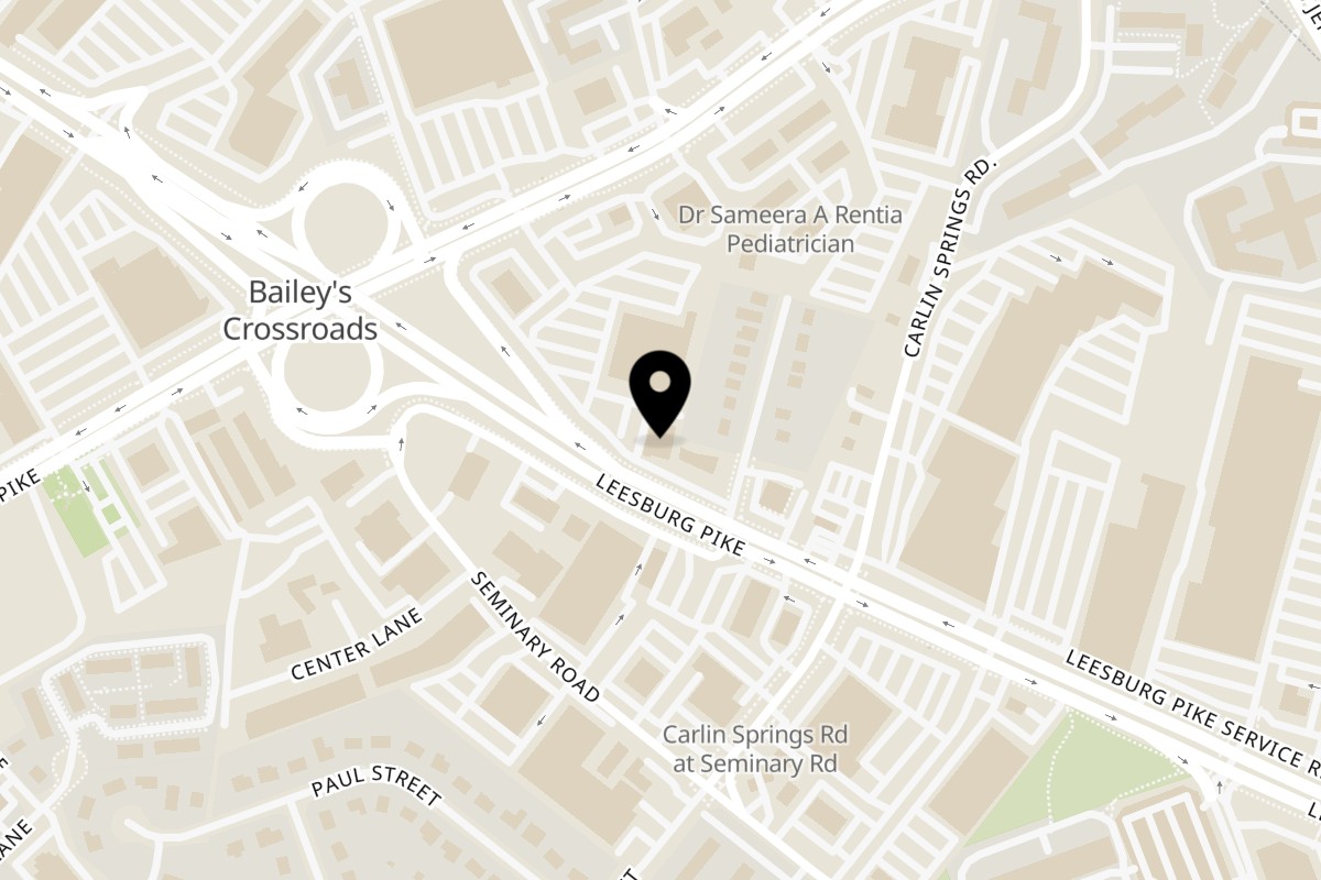 Map showing the location of Bamian Restaurant on 5634 Leesburg Pike in Falls Church